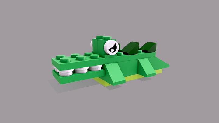LEGO Crocodile 3D Model