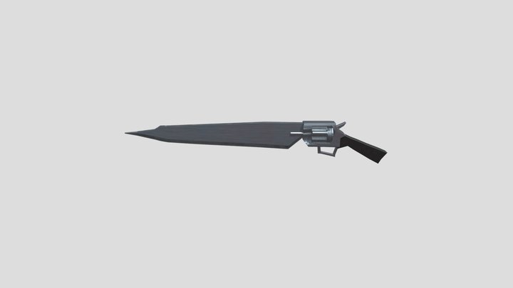 FF8 Revolver Gunblade 3D Model