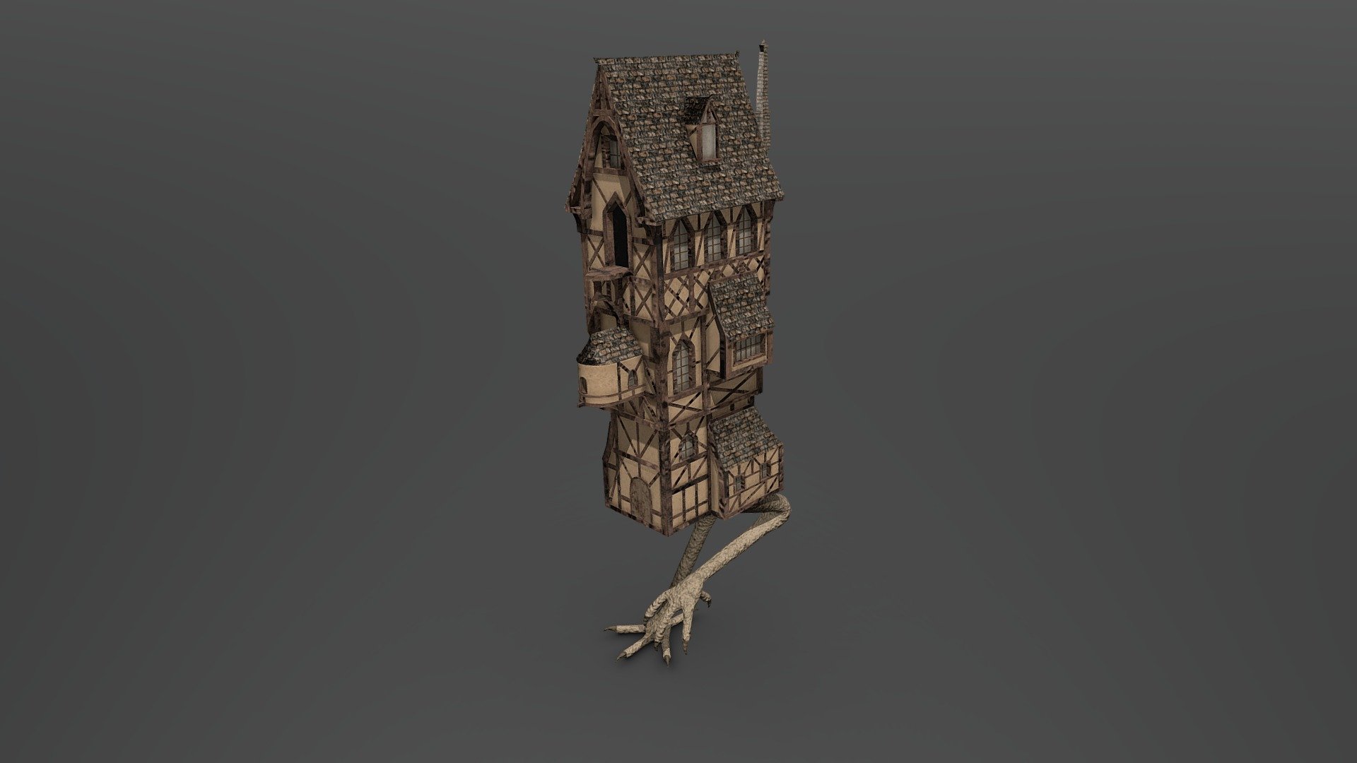 The house fantasy with legs 3D model by dravpc (davidpc) [3362e7e] Sketchfab