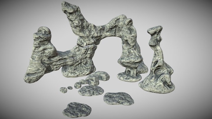 Bone Rock Collection 1 3D Model