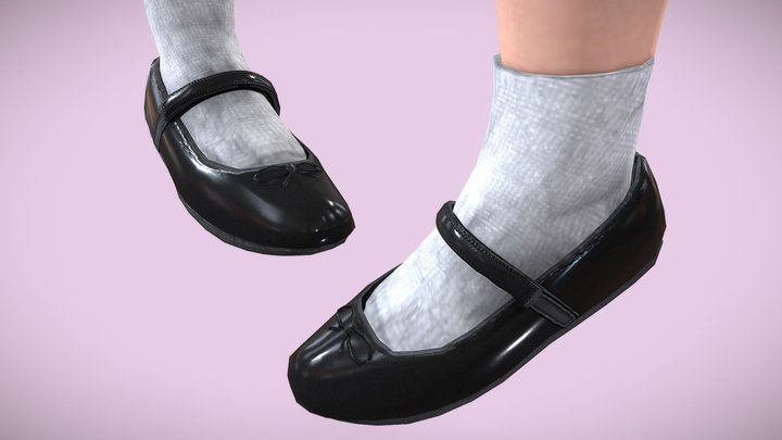 Mary Jane Flats (Updated) 3D Model