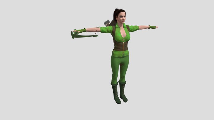 Female_archer 3D Model
