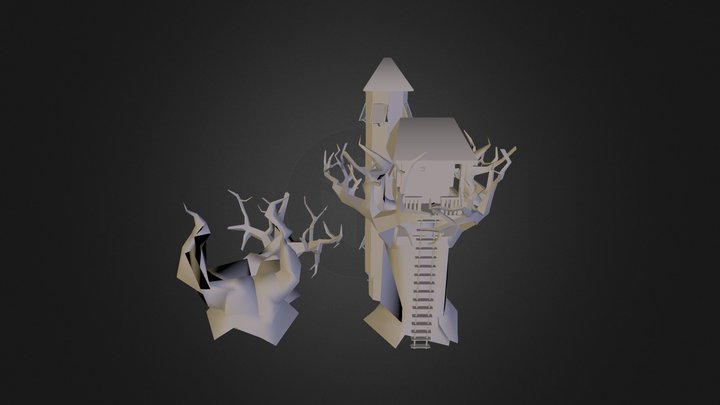 Fantasy Tree House 3D Model