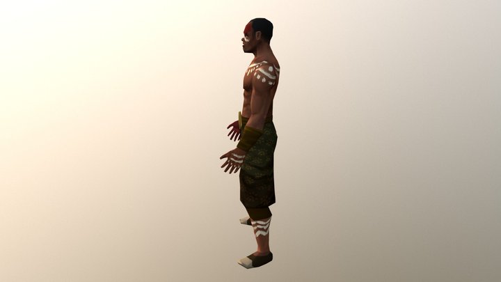 african tribesman 3D Model