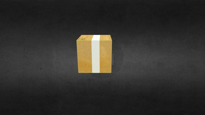 Vázquez's Crate 01 - Dirty Cardboard Box 3D Model