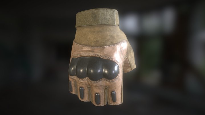 Millitary Tactical Glove 3D Model