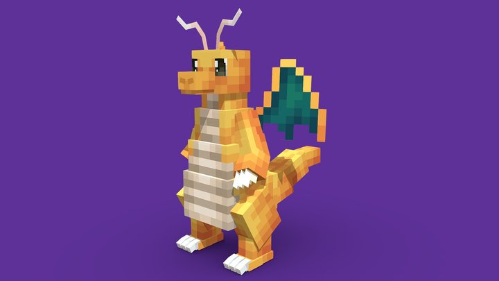 Pokemon "Dragonite" - Minecraft 3D Model