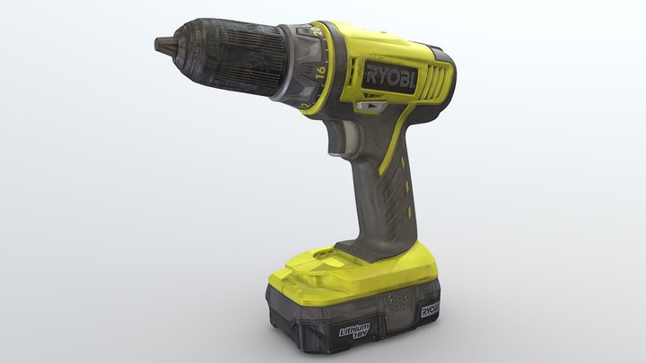 Ryobi Power Drill 3D Scan – Modello 3D gratuito STL