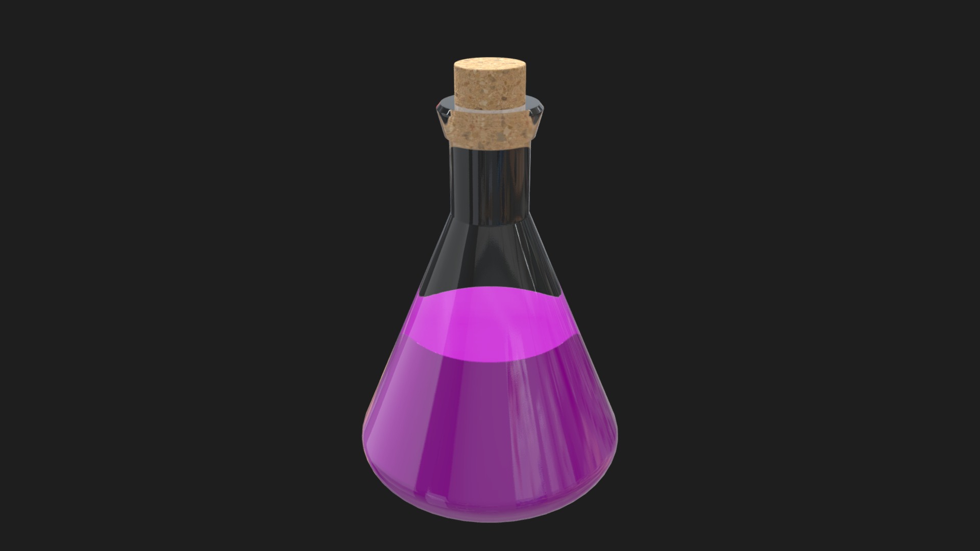 3D model Conical potion flask - This is a 3D model of the Conical potion flask. The 3D model is about a bottle of perfume.