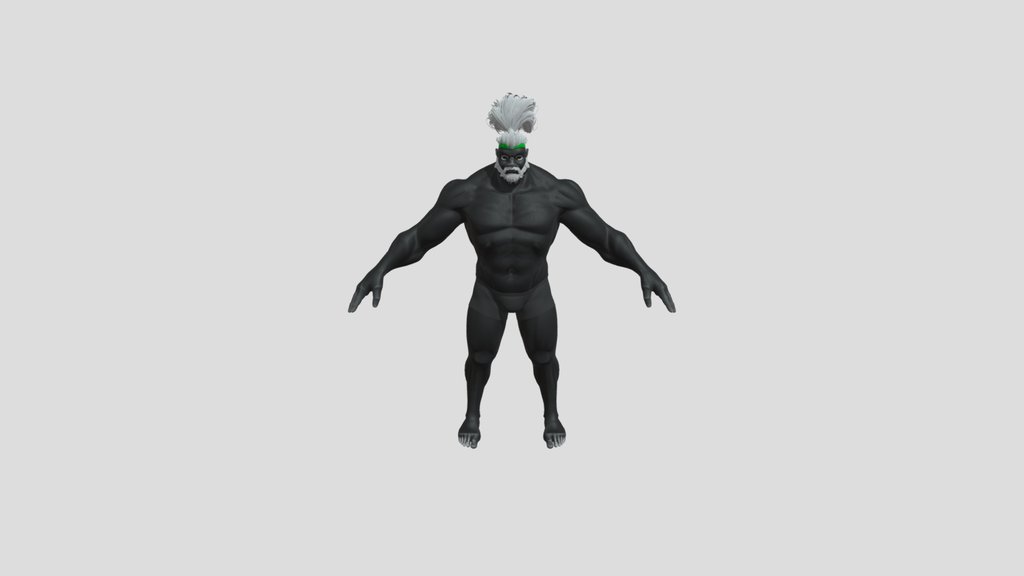Stylized Bodybuilder Magician Rigged