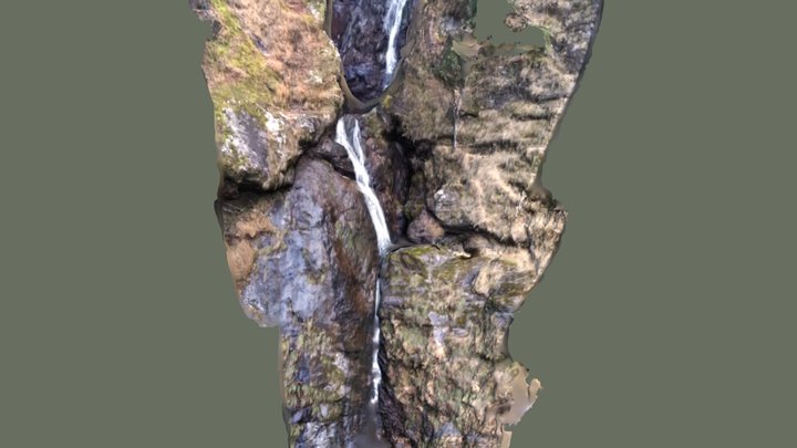 台高 蓮川水系 唐谷川 一ノ滝 3D Model