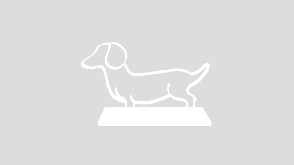 Black Dog Line Decoration