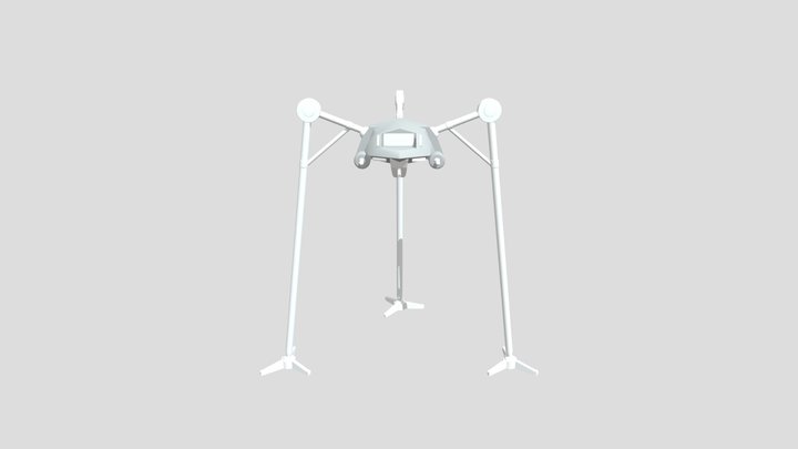 Modernised Jeff Wayne's WOTW Tripod (untextured) 3D Model