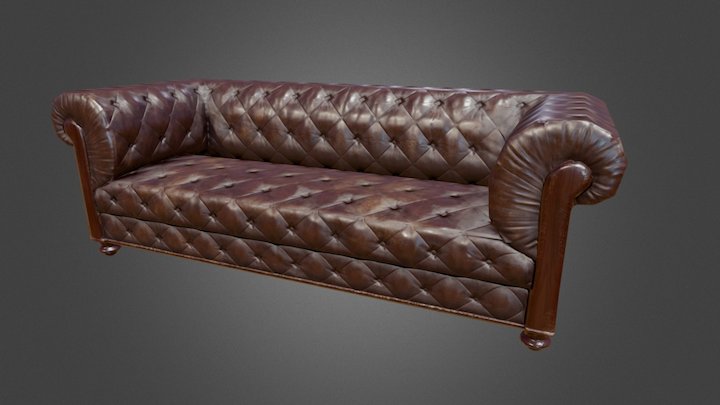 Fancy leather sofa 3D Model