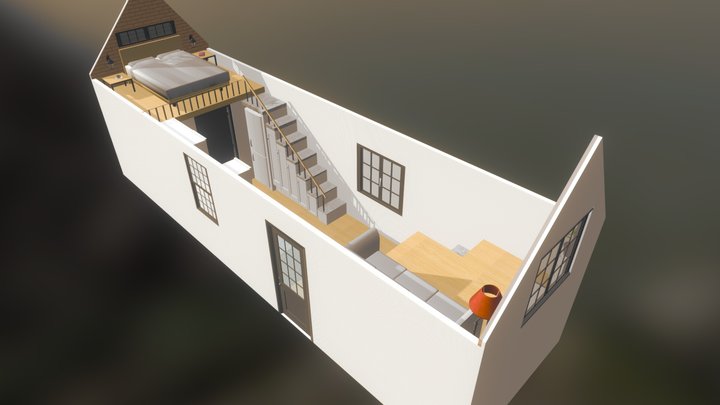 288 Sq Ft Tiny House/Loft 3D Model