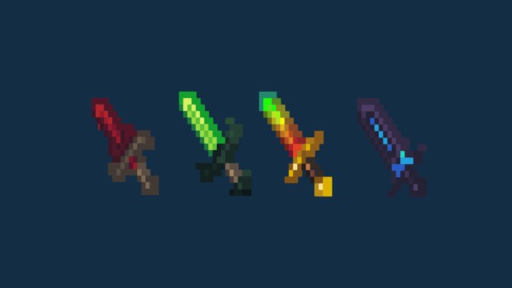 Magical Vanilla Swords 3D Model