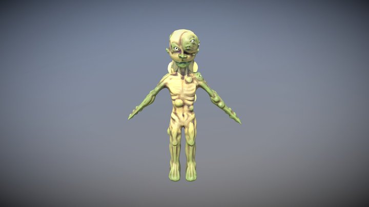 Three Curse Meal Game - Enemy - Peas Shooter 3D Model