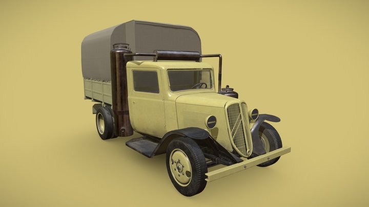 Citroen U23 LGV (Lowpoly, Game-ready Model) 3D Model