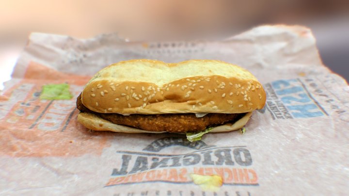 Burger King Classic Chicken Sandwich 3D Model