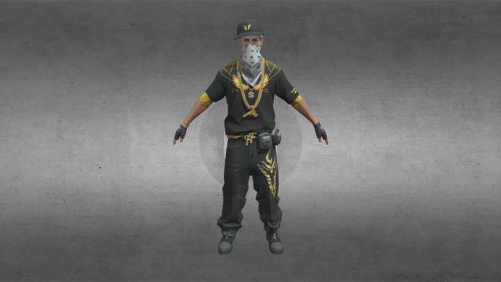 free fire golden sakura To bundel 3D Model