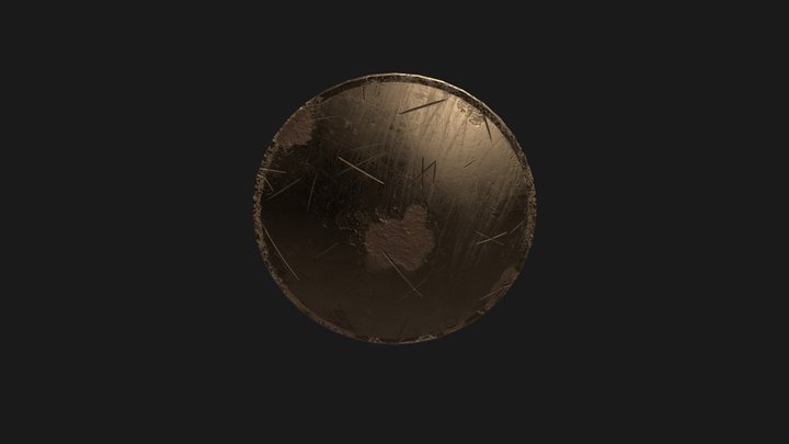 Fly on a spartan shield 3D Model
