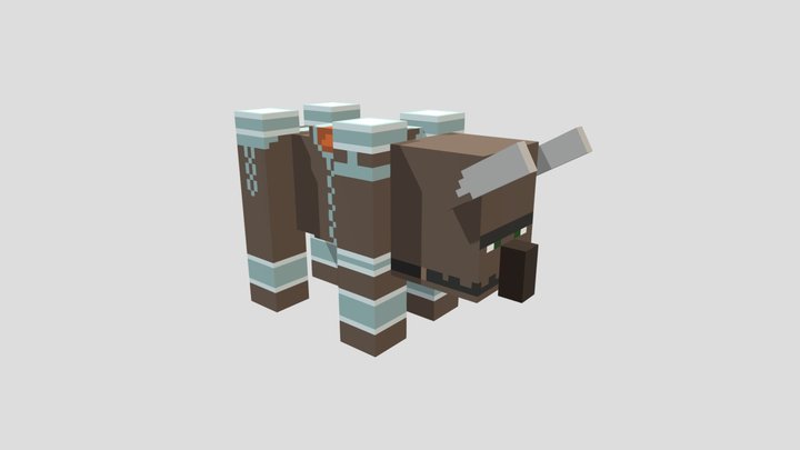 Minecraft Ravager | Bare Bones 3D Model