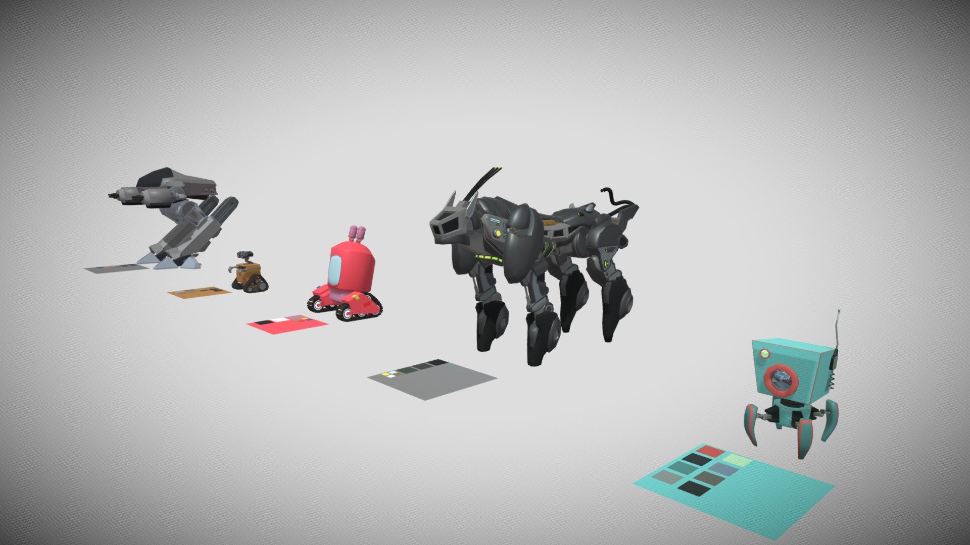 Robots. - Download Free 3D Model By OtamKtot [337be11] - Sketchfab