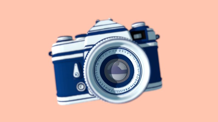 Retro Blue Camera