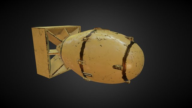 Fat boy nuke bomb 3D Model