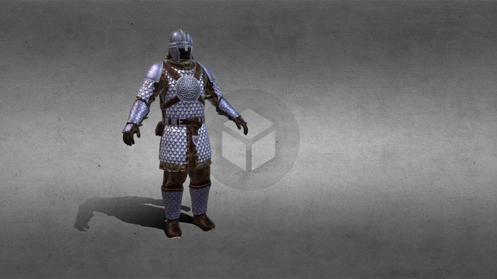 5 Piece Scalemail Armor -MetaHuman (Rigged) 3D Model
