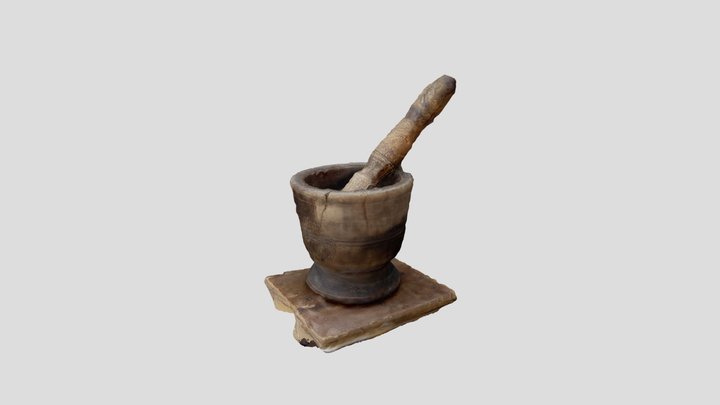 Mortar and Piston 3D Model