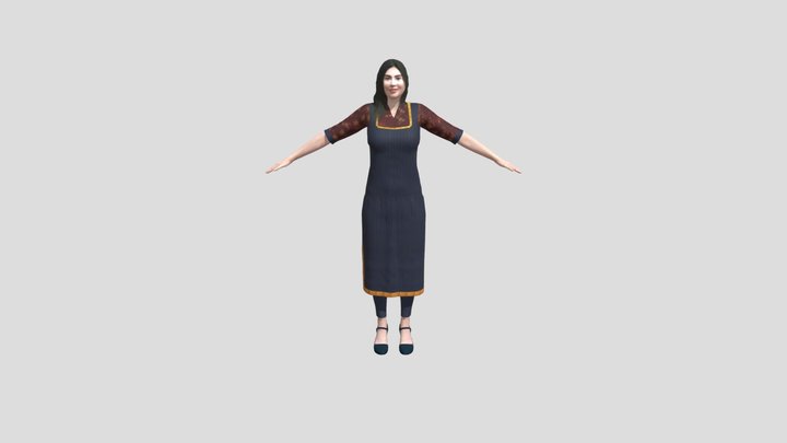 Pakistani Politician Hina Butt Animated 3D Model 3D Model