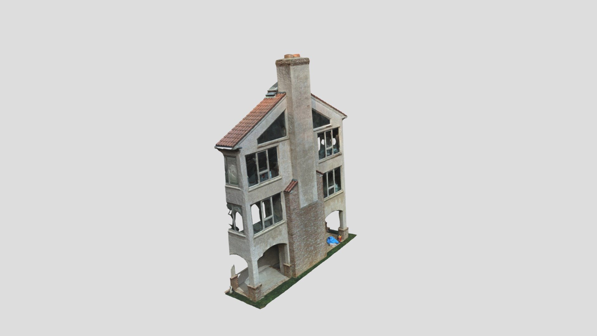 Stucco facade - 3D model by Aerialperspectivellc [338bd1c] - Sketchfab