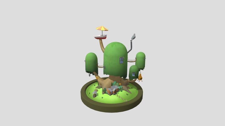 Diorama adventure time treehouse 3D Model