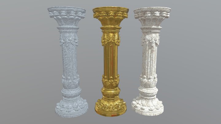 multi-decorated Column – Modello 3D gratuito STL