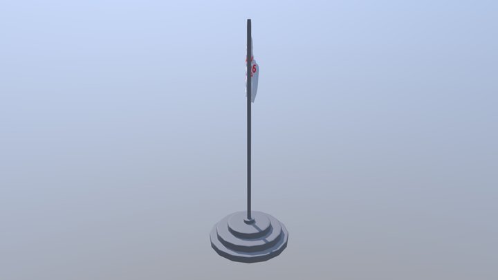 Animated Flag 3D Model