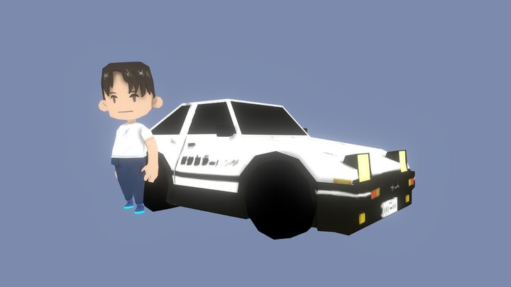 AE86 - Low Poly Figure 3D Model