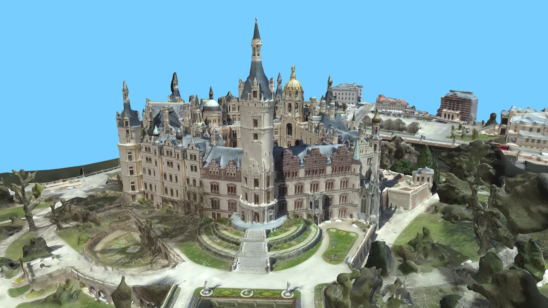Schwerin Castle, Schweriner Schloss Germany - 3D model by LibanCiel ...