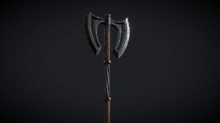 Medieval Weapon War Axe -PBR- Game Ready 3D Model