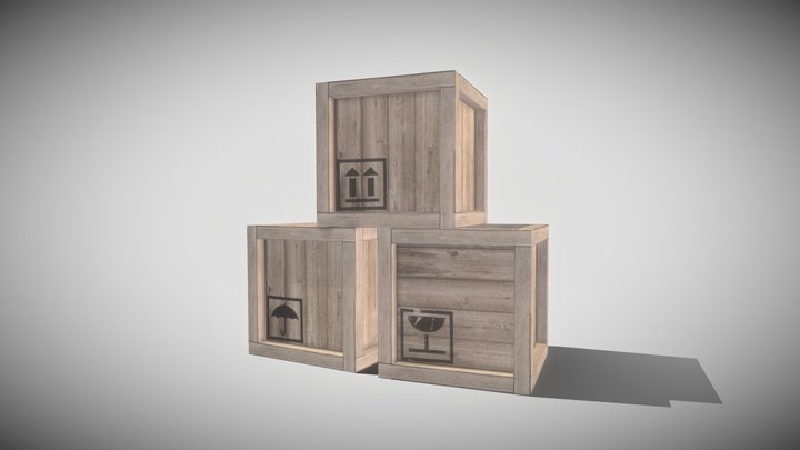 crates (photobashed) 3D Model