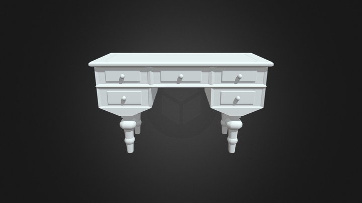 Old Table (Untextured) 3D Model