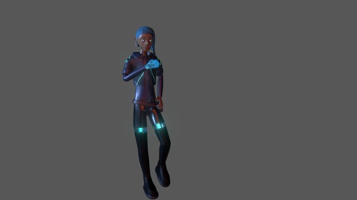 CyberGirl 3D Model
