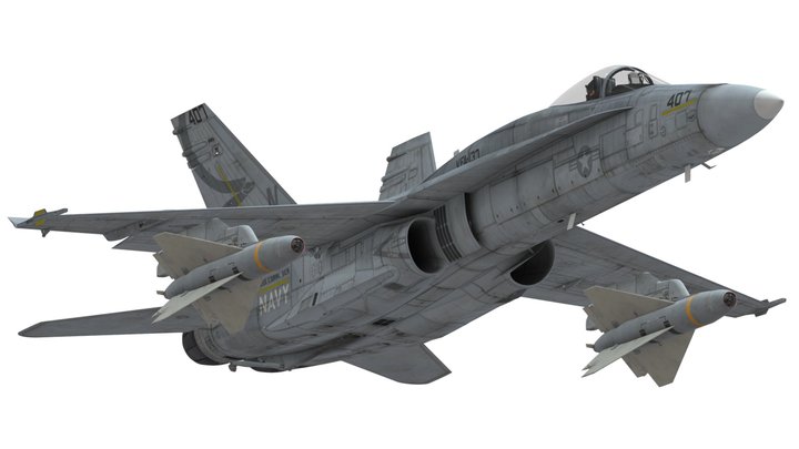 F/A-18A Hornet with Walleye II – Kostenloses 3D-Modell STL