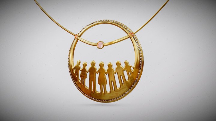 Family Necklace_01 3D Model