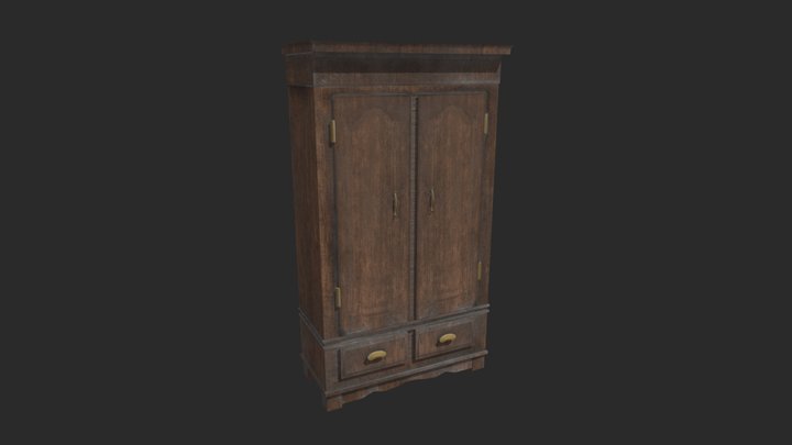 Closet dusty for a horror game 3D Model