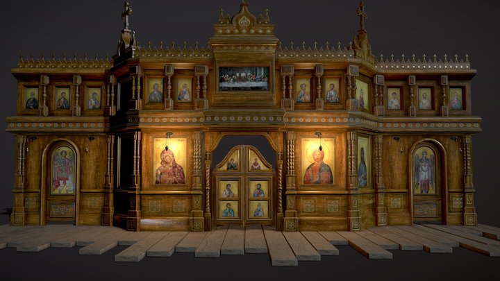 Iconostasis Game-Ready 3D Model