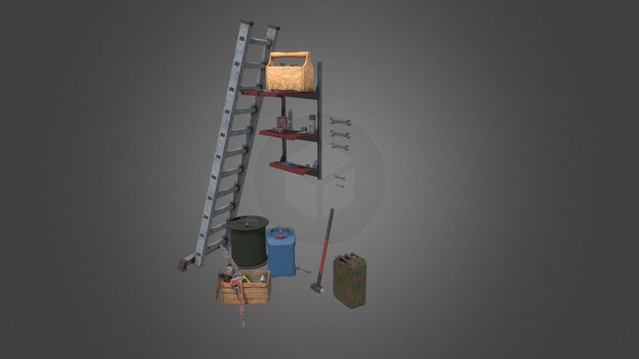 Garage Very Old 3D Model