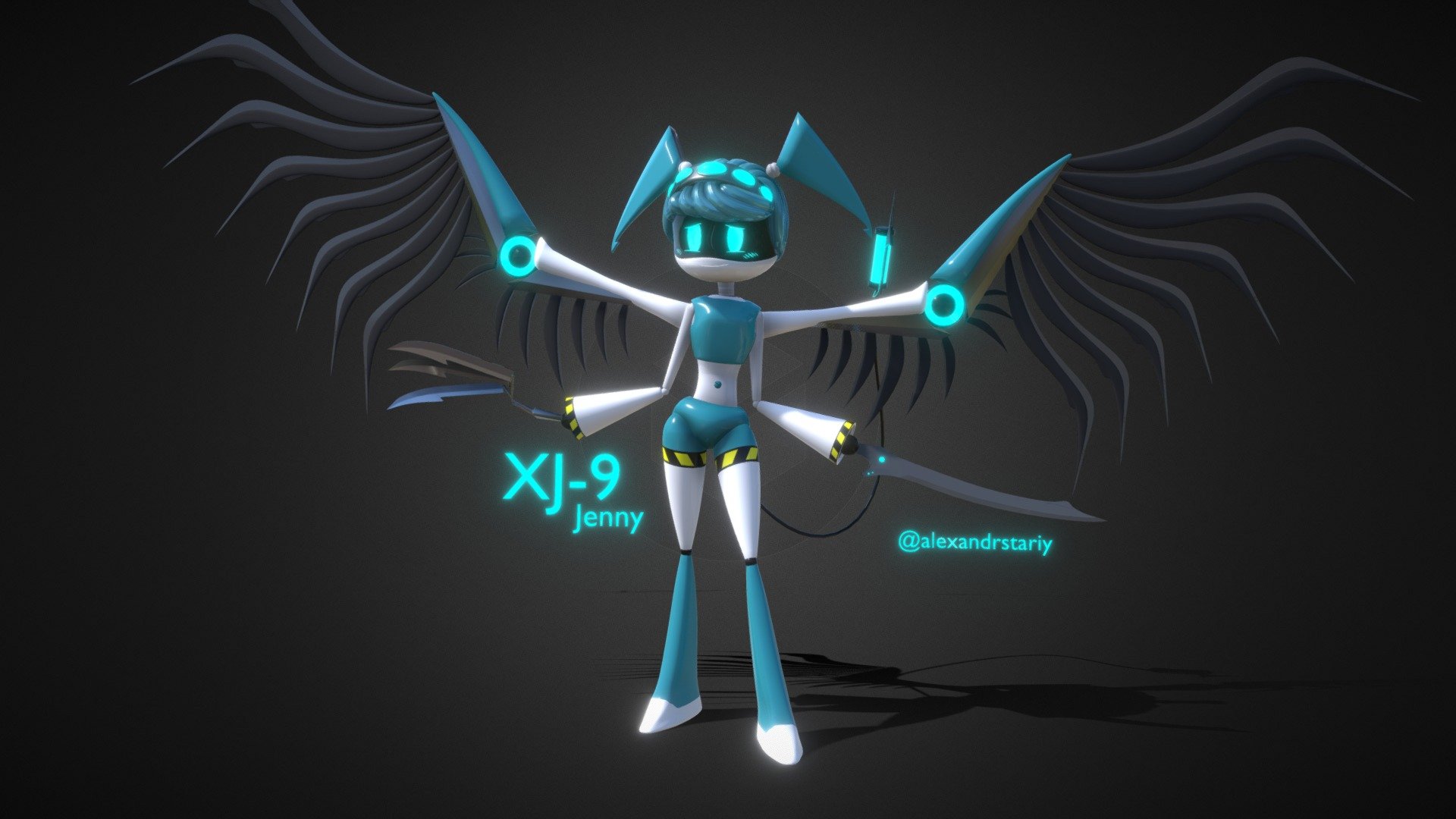 Xj 9 Murder Drones Style Download Free 3d Model By Monya Alexandrstariy 339bfa1 Sketchfab 9388