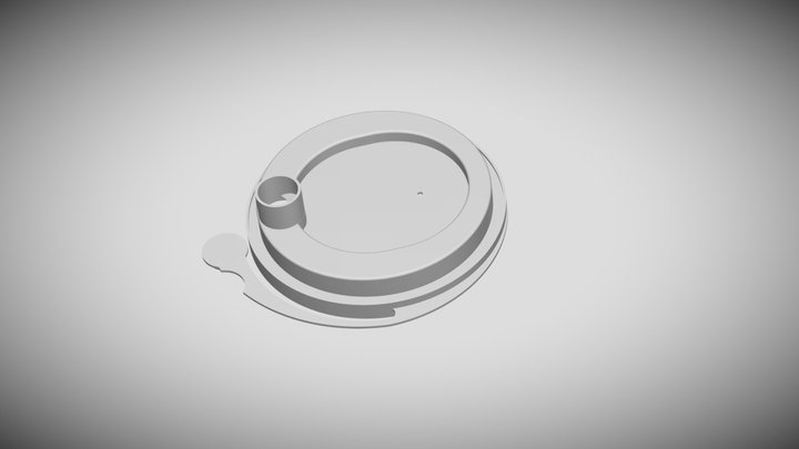 Strawfree Bubble Tea Cup Cap 3D Model