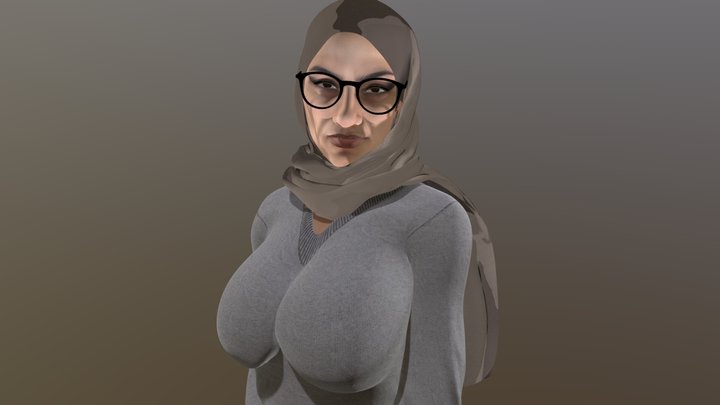 Mia Khalifa Full Body in hijaab free 3D Model
